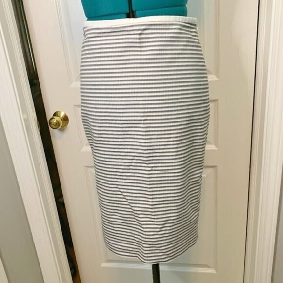 The Limited Stripe Nautical Pencil Straight Lined Casual Summer Skirt - Picture 1 of 9